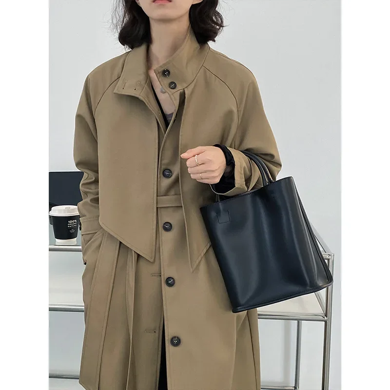 

SuperAen Korean Style Temperament Loose Trench Coat Women's Autumn and Winter High Waist Loose Trench Coat