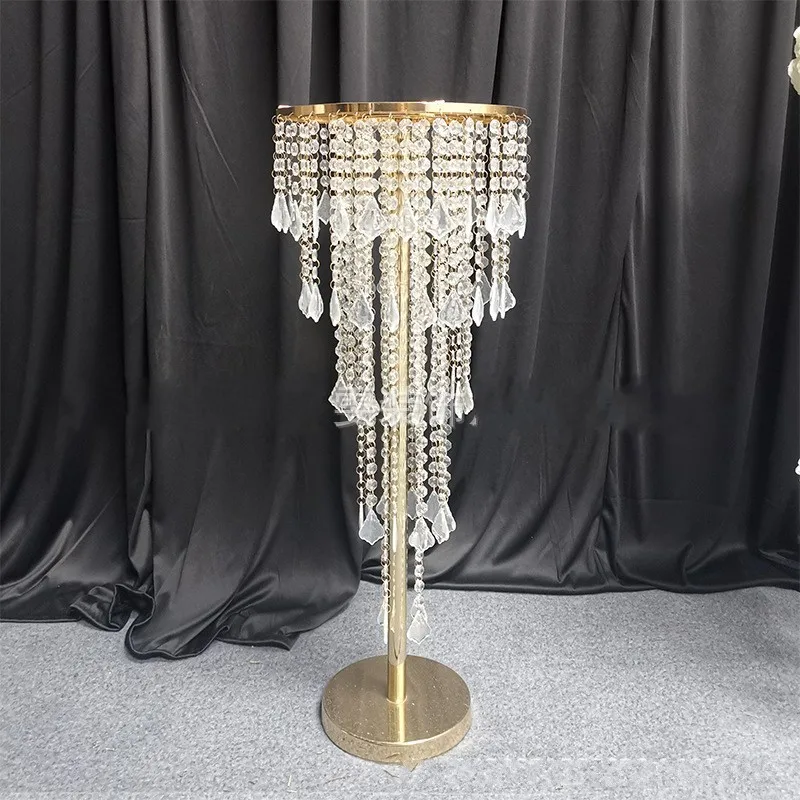 10pcs Crystal Table Centerpieces Silver/gold Metal Acrylic Flower Stand Wedding Party Centerpieces Home Decor