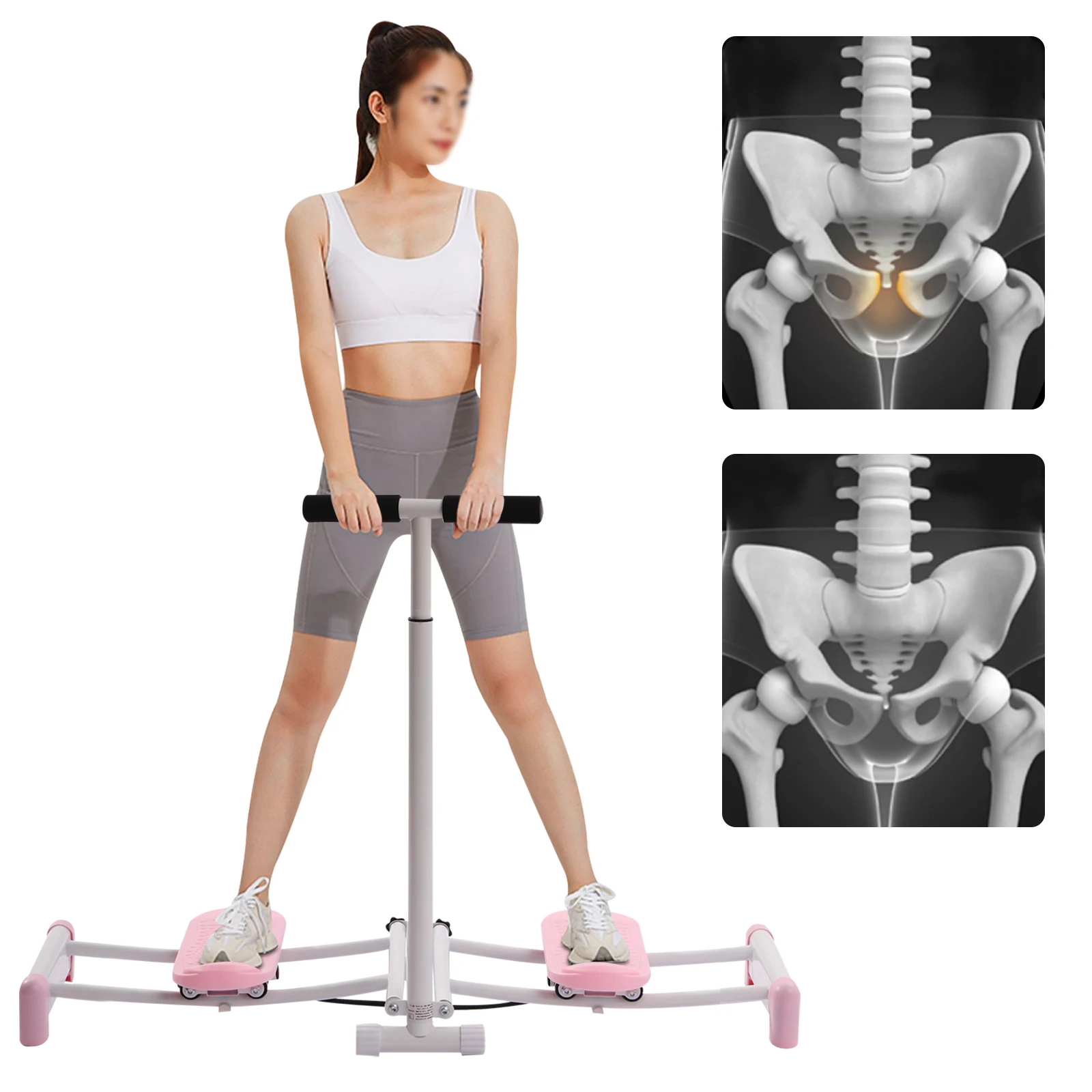 

Pink Kegel Exercise Trainer | Postpartum Pelvic Strengthening, Ski Practice, Adjustable Pelvic Floor Repair Device (Pink)