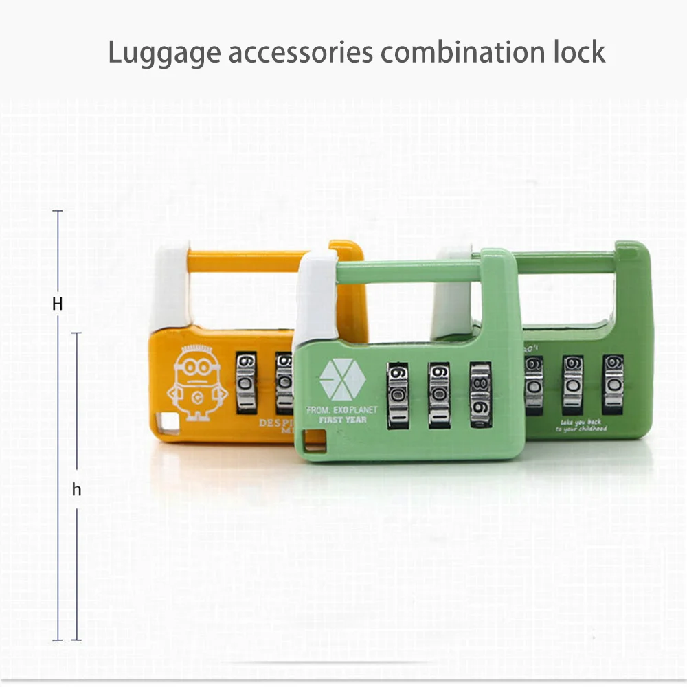 Manufacturers stock luggage accessories cute cartoon lock luggage bag mini lock Creative student cabinet padlock