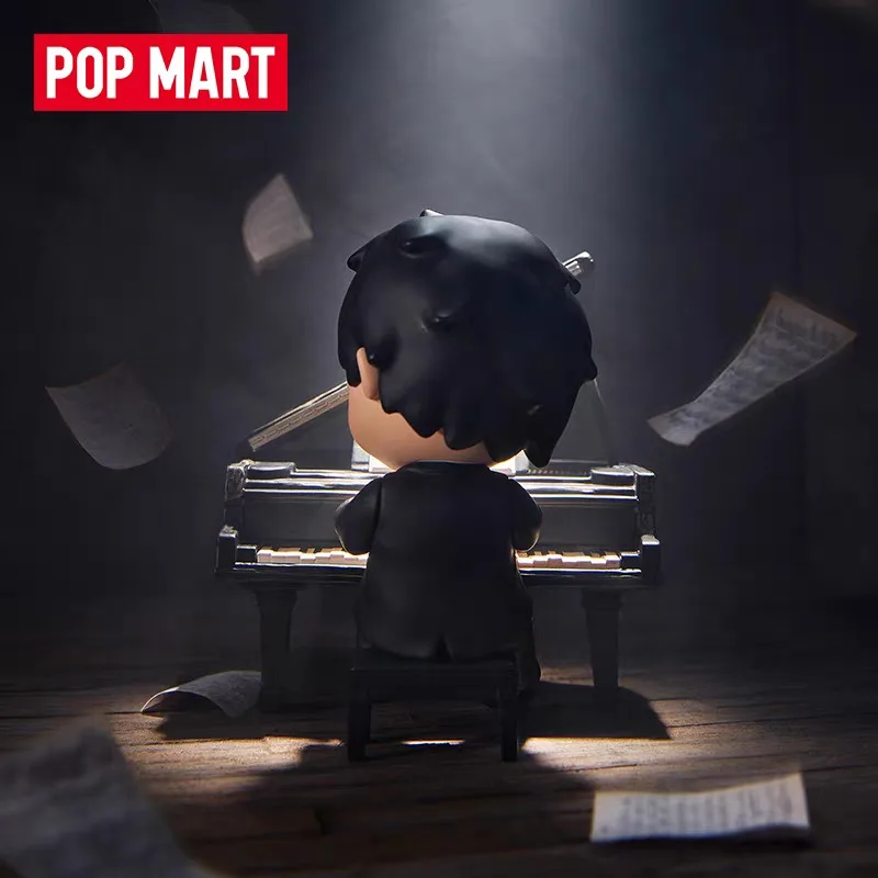 POPMART Prodotto autentico La statuetta del pianista Hirono è un regalo di compleanno o festival carino e sorprendente per gli amanti della musica