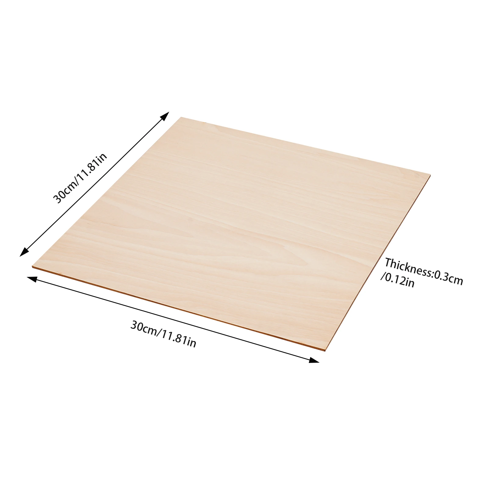 30 stuks Basswood platen 3 mm dik, 30x30 cm/40x40 cm bord voor hout DIY Home Decor, vierkante blanco houten multiplex panelen voor graveren