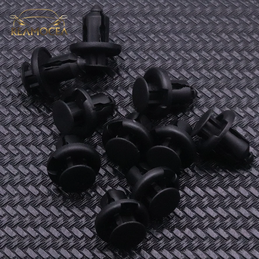 Reamocea 10x Front Bumper Fender Nylon Retainer Rivets Plastic Clips Fastener Fit 10mm Hole For Honda Accord CRV Civic Acura