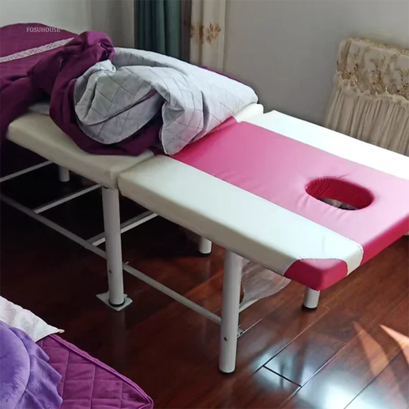 Portable Massage Bed Beauty Salon Special Folding Bed Spa Stretcher for Massage Beds Moxibustion Therapy Simple Salon Furniture