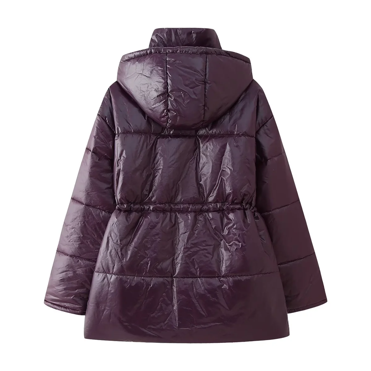 

JNLEAOG Faionable Hooded Zipper Cotton Jaet Women's Polyester Fiber Regular Length Autumn New Sle Ladies' Coat