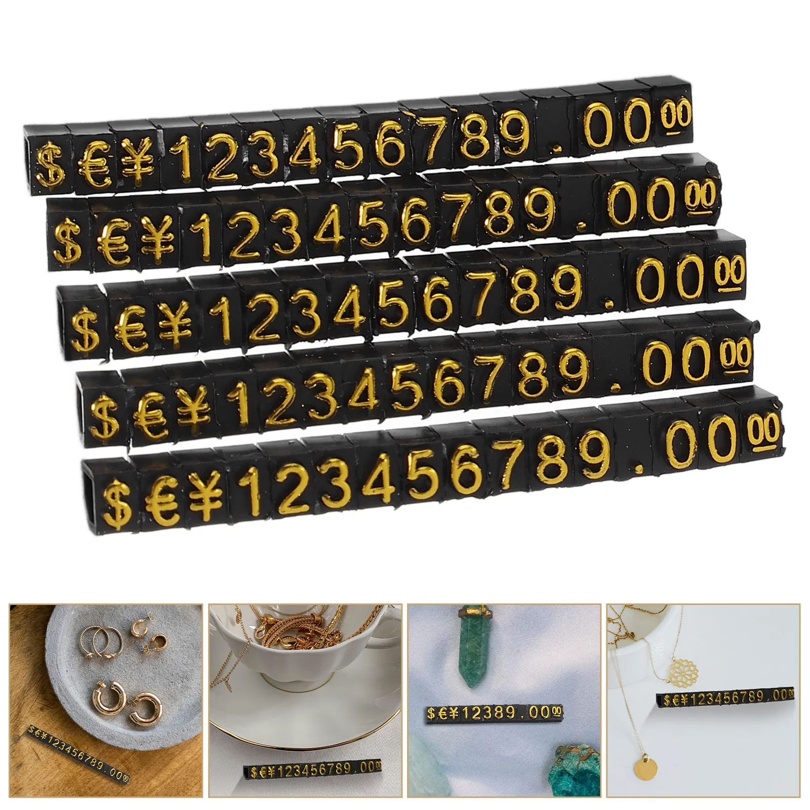 

10Sets Sturdy ABS Price Display Stand Cube for Jewelry Clothing Arts Crafts Retail Counter Pricing Tag Display Block Elegant