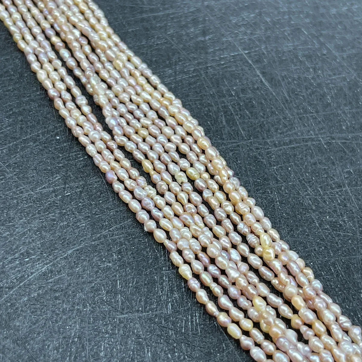 

2-3mm Wholesale Natural Freshwater White Purple Rice Sparkle Pearl Bead Jewelry Make DIY Necklace Bracelet Accessories Women