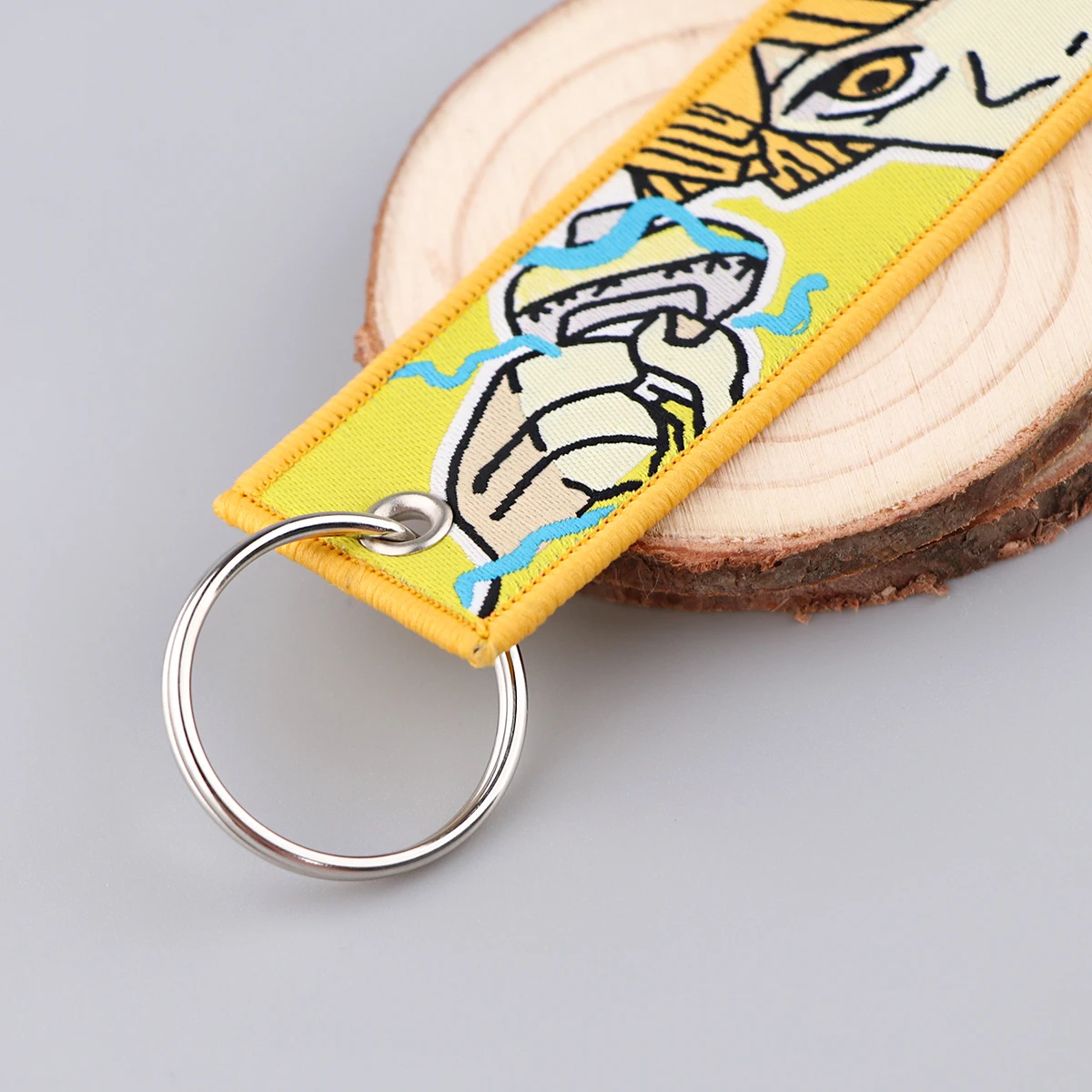 Japanese Manga Keychain for Motorcycles Key Fobs Key Tag Anime Key Holder Women Embroidery Keyring Jewelry Accessories Gifts image 4
