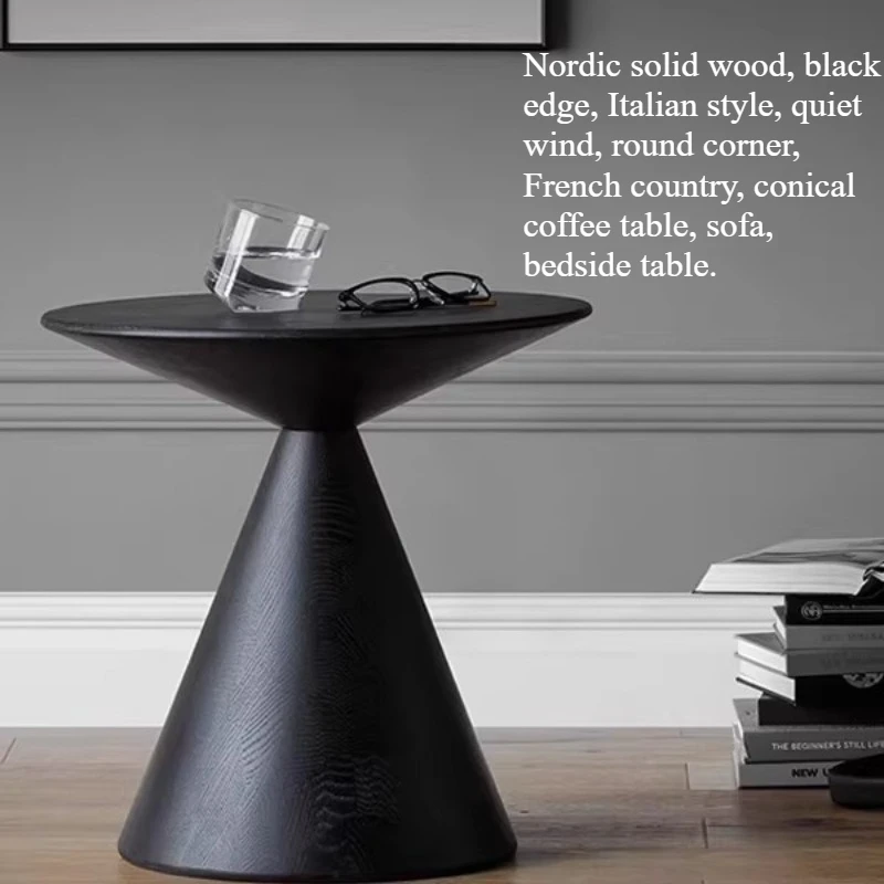

Black Corner Side Table Round Minimalist Modern Sofa End Table Nordic Hallway Stolik Boczny Do Kanapy Wabi Sabi Furniture