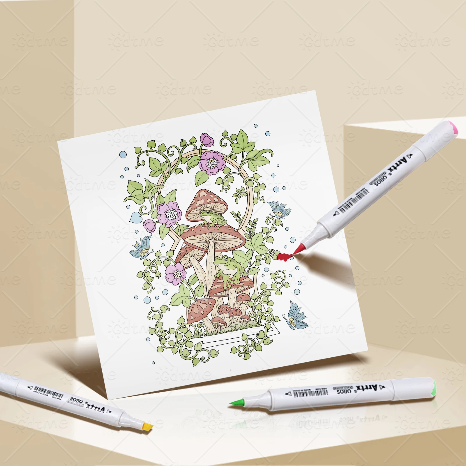 MAGIC MUSHROOM Coloring Book for Adults Featuring Cartoon Bold-easy Patterns for Relaxation DIY Painting Drawing Books image 5