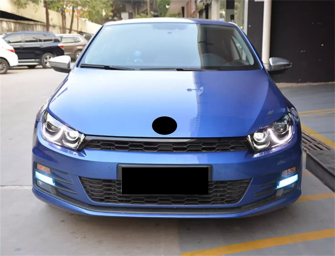 مصباح أمامي للسيارة نصف تجميع لـ 09-17 Volkswagen vw Scirocco DRL ضوء النهار الجري مصباح إشارة الانعطاف
