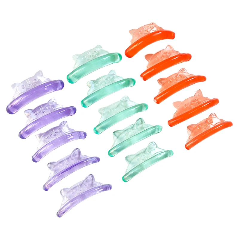 Coussinets de permanente de cils en Silicone en forme de C, 5 paires, Style chiot, tige de cils en gelée, bouclier de levage, recourbe-cils 3D, accessoires, outil de maquillage