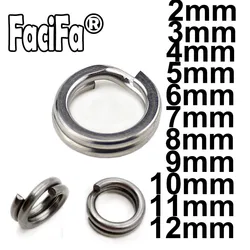 100 pcs Stainless Steel Fishing Split Ring Oval Split Double Ring Connector Fishing Accessories For Fishing Snap Lure Hook