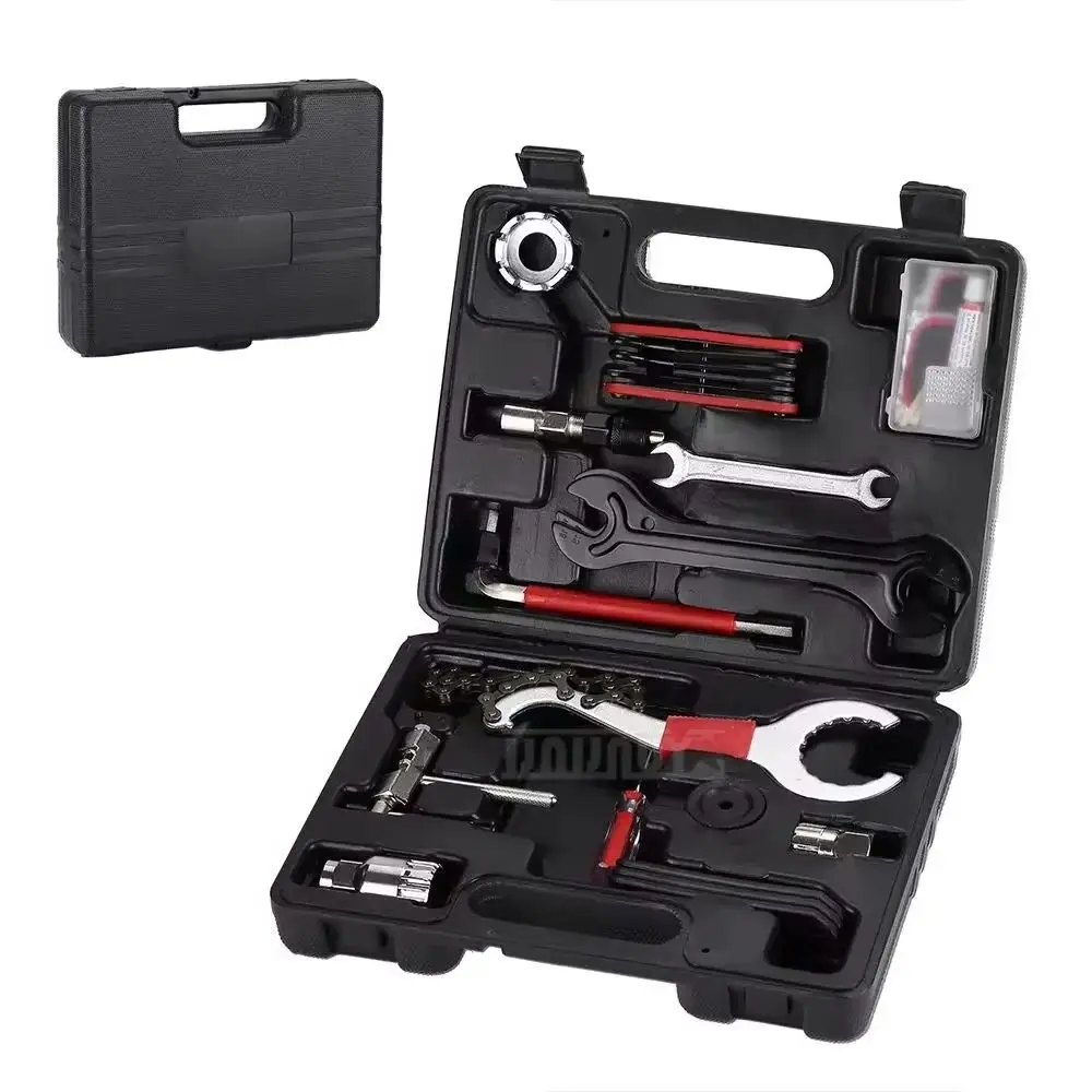 

Bicycle repair tool set Repair car spoke wrench chain flywheel bottom shaft disassembly set