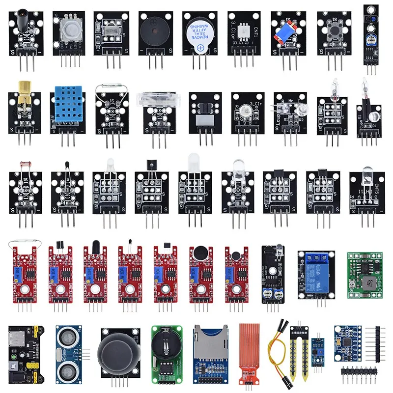 1/2PCS For Arduino 45 Kinds of Sensors Digital Temperature Humidity RGB LED Soil Buzzer Sound Ultrasonic Sensor Module UNO R3  image 2
