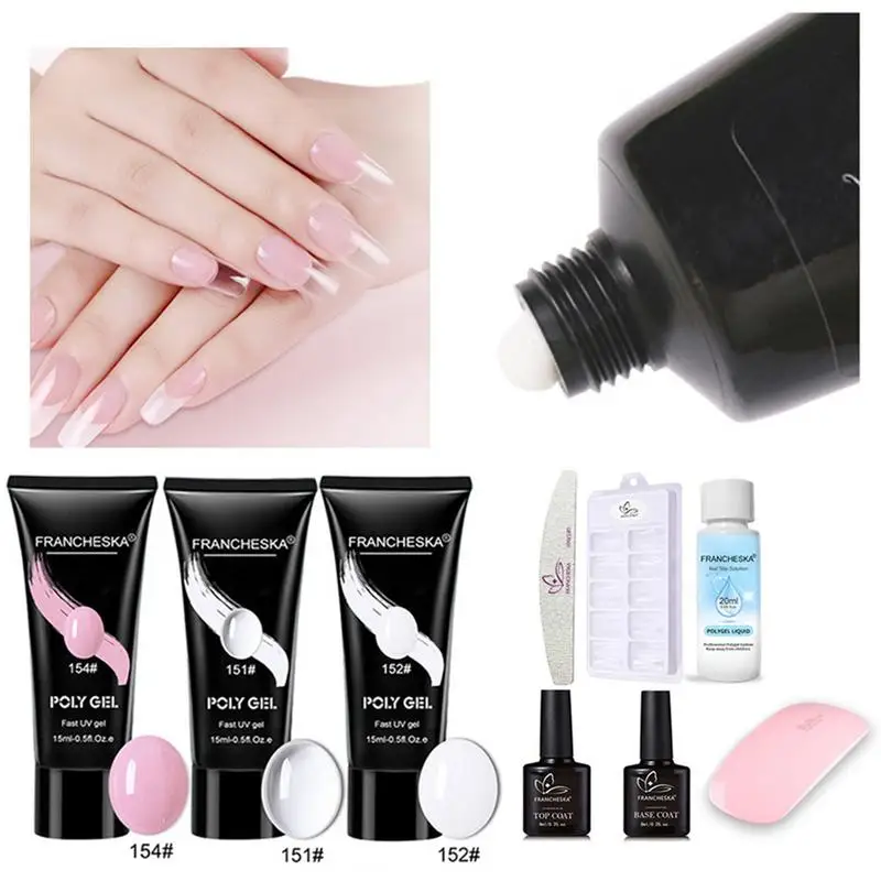 Kit d'extension d'ongles XR, ensemble de gel de colle, outil de manucure, renforcer les ongles, N64.Art