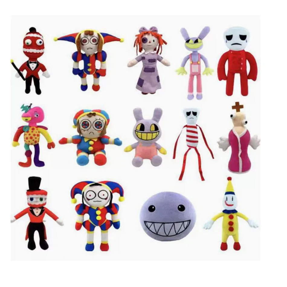 Nouvelle Peluche The Amazing Digital Circus, Clown Ragatha, Poupée de dessin animé Jax, Peluche Joker, Douce et rembourrée, Décoration de canapé, Cadeau de Noël
