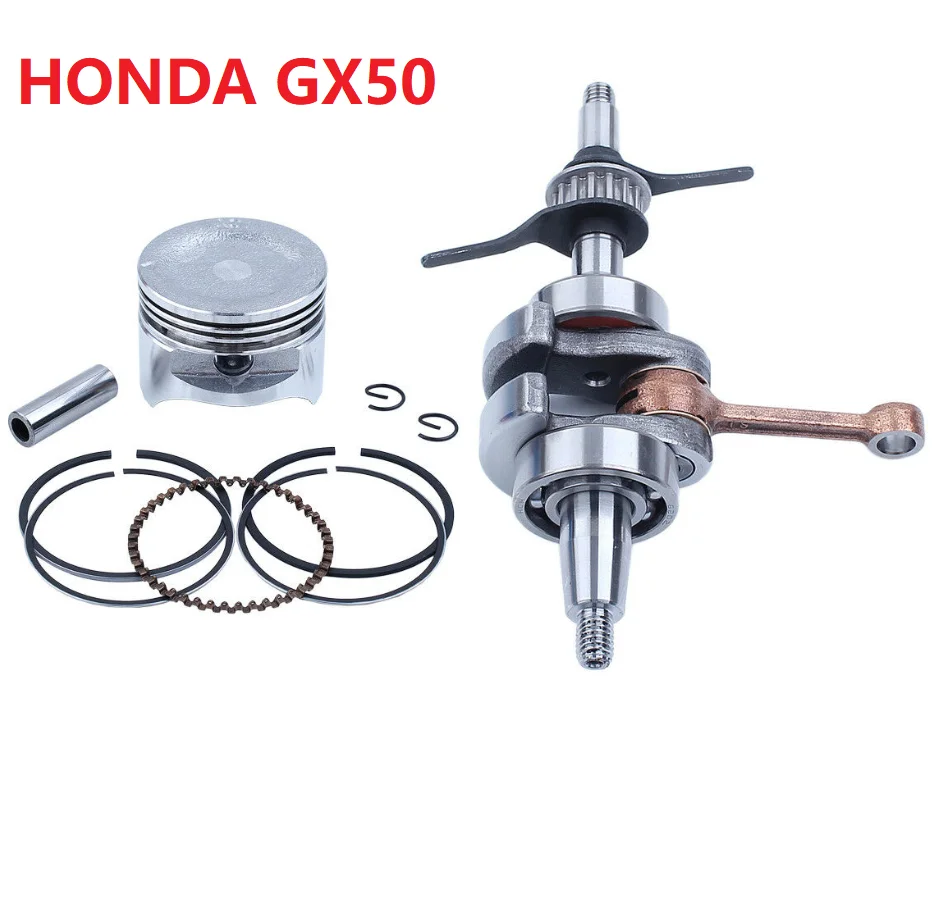 GX50 Crankshaft Crank Shaft Piston Pin Ring Circlip Kit Fit For Honda GX50 GX-50 47.9CC 4 Stroke Engine Motor Trimmer Part