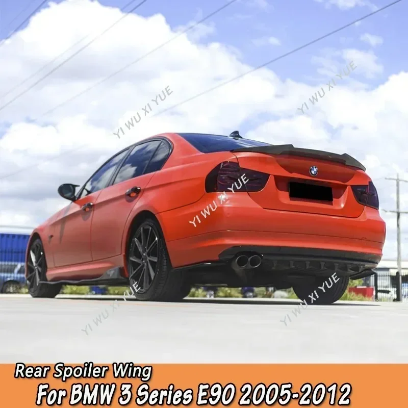 

For BMW E90 3 Series 2005-2012 Sedan Rear Roof Lip Spoiler M4 Style Rear Trunk Boot Lip Spoiler Wing Rear Trunk Lid Lip Spoiler