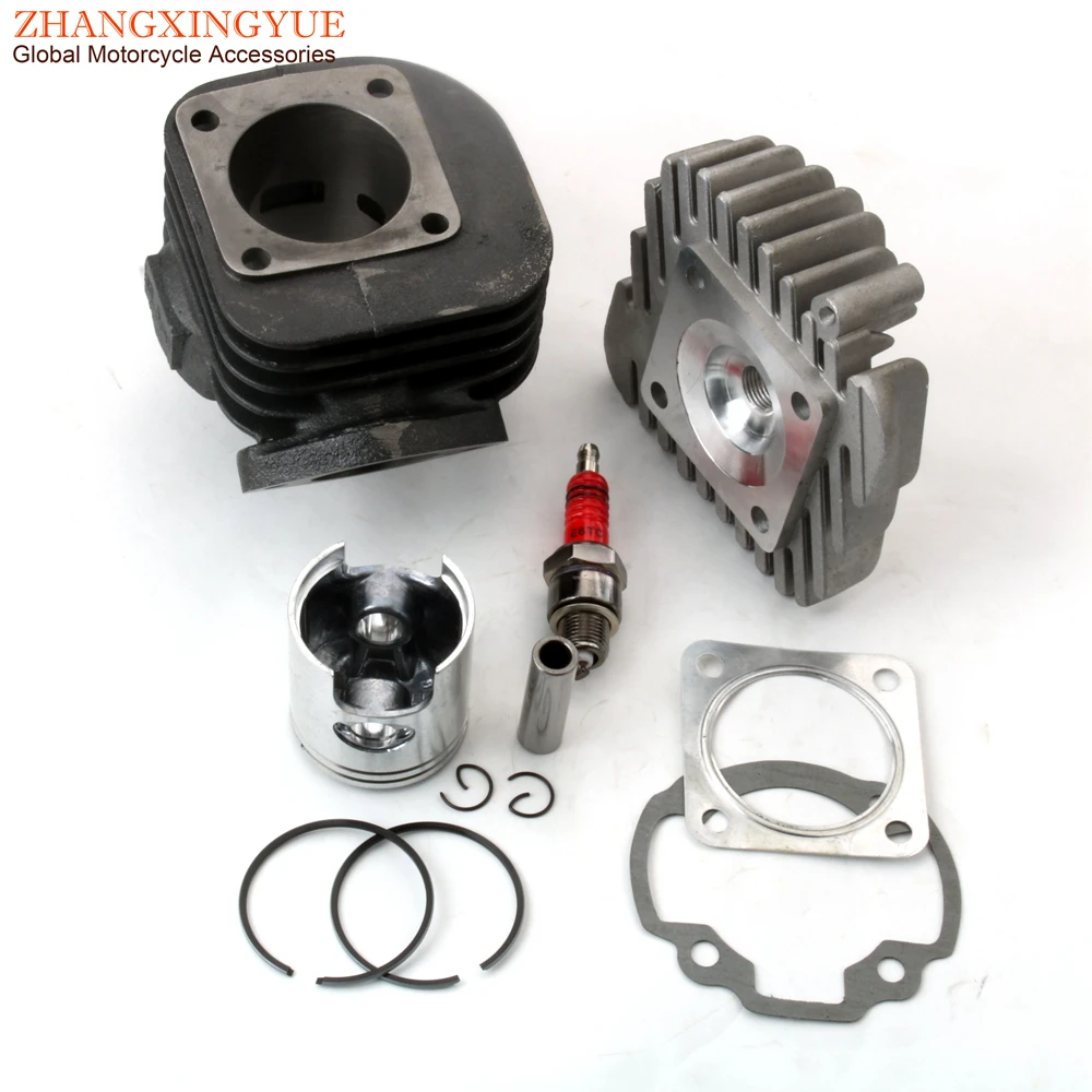 Scooter 70cc Big Bore Cylinder Kit & Head For Honda Dio AF34 AF35 ZX50 47mm 2-Stroke Engine Parts