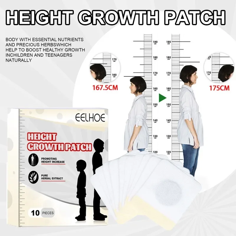 Patch per la crescita dell'altezza l'adolescente cresce più alto cerotto per il piede forza ossea integratori di vitamina D di calcio elevazione sicura assistenza sanitaria