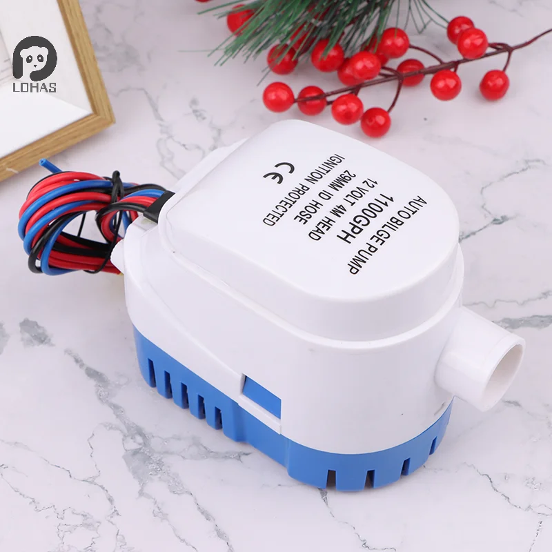 

DC 12V Electric Bilge Pump 1100GPH Automatic Boat Marine Water Pump Submersible Yacht Boat Motor Seaplane Houseboat Pump