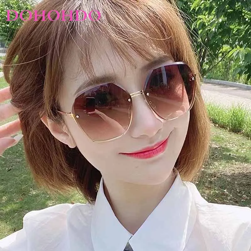 

Trend Brand Designer Frameless Polygonal Sunglasses Retro Classic Luxury Driving Travels Sunglasses Oculos De Sol Gafas UV400