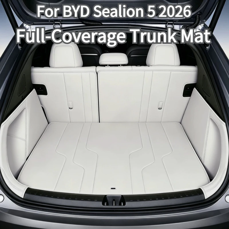 For BYD Sealion 5 2026 Full-Coverage Trunk Mat Leather Waterproof and Wear-Resistant Cargo Liner Interior Accessory