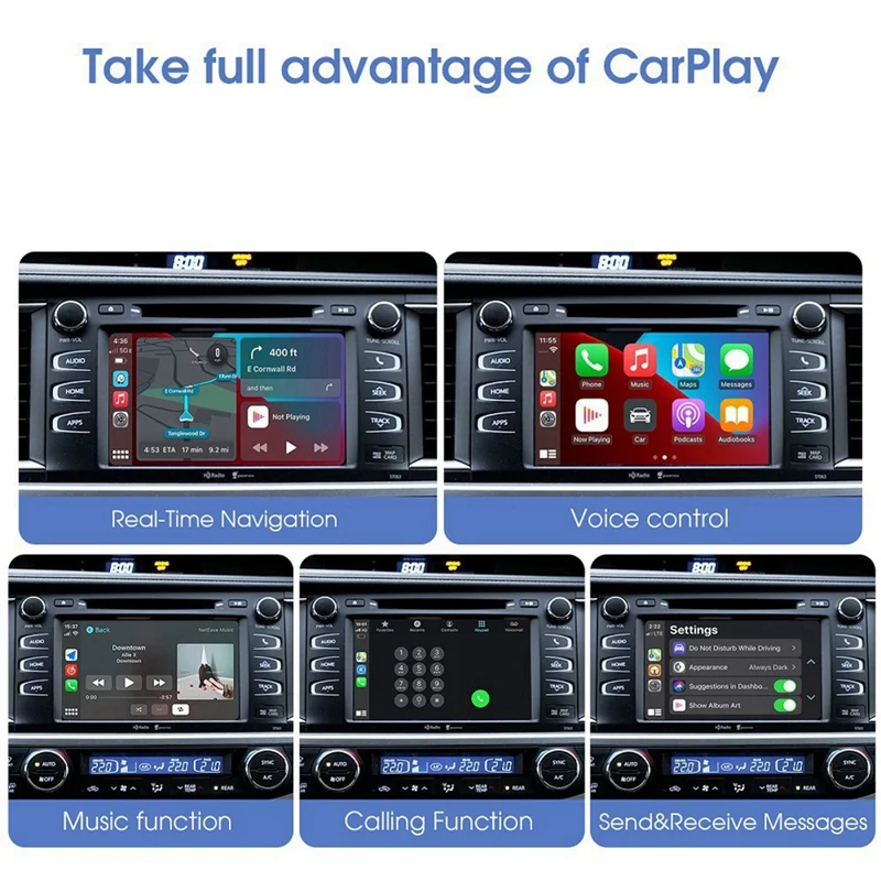 Imagem -04 - Decodificador sem Fio Carplay Android Auto Retrofit Toyota 20142023 Highlander 4runner Tundra Rav4 Tacoma Land Curiser