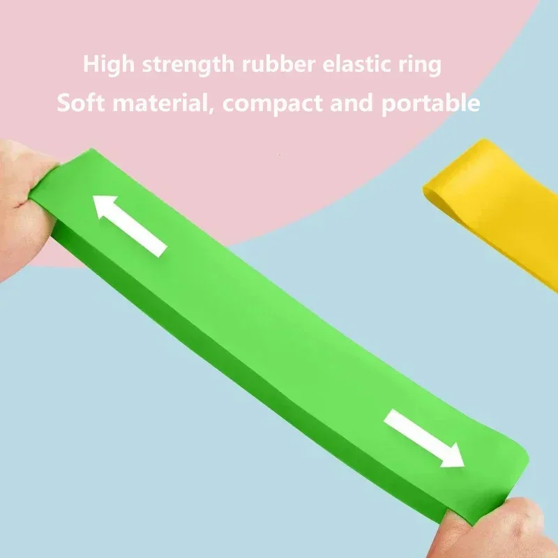 Portable Fitness Workout Equipment Rubber Resistance Bands Yoga Gym Pilates TPE Elastic Band Sports Thickening Strength Training