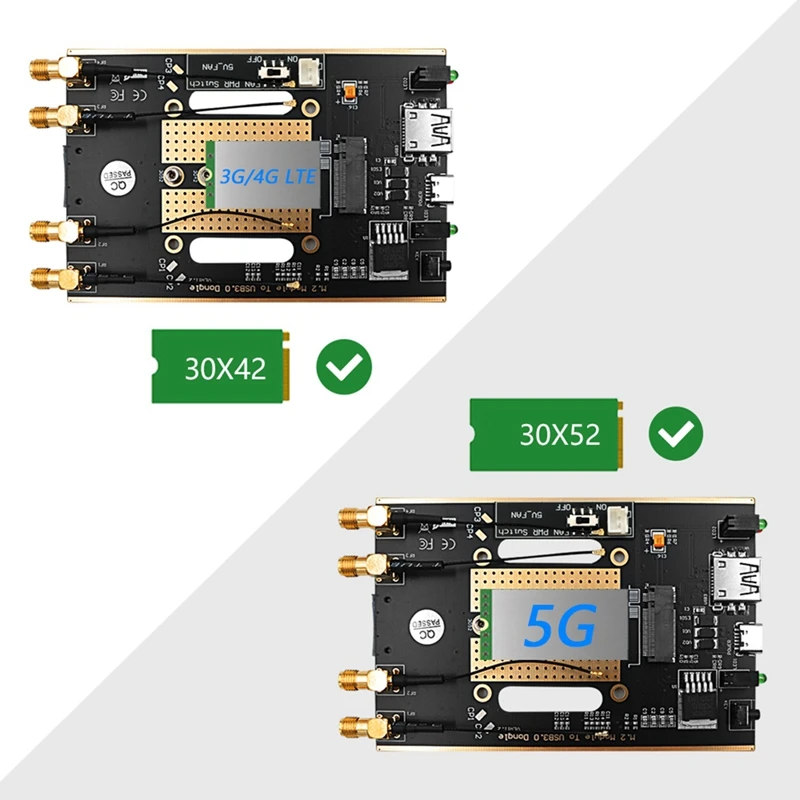 M.2 NGFF 4G/5G Module To USB 3.0 Adapter M2 Wifi Card Converter Riser Board With Antenna Cooler Fan SIM Card Slot Durable