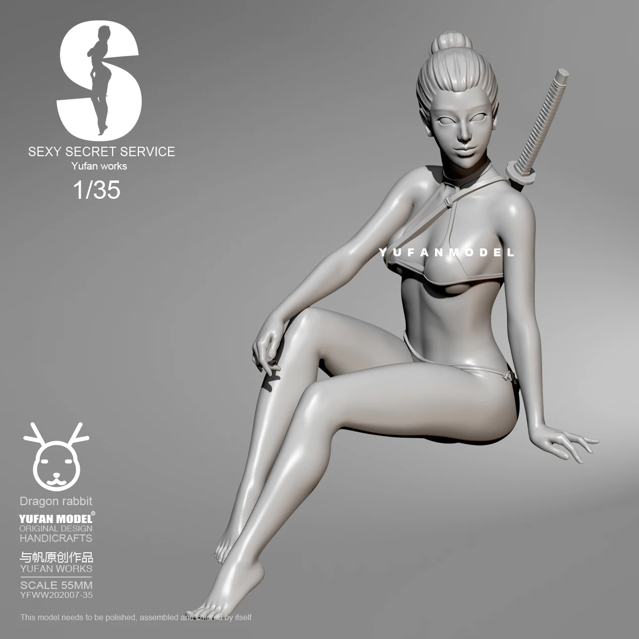 

1/35 YUFAN MODEL Resin Kits Sexy Agent Girl self-assembled YFWW35-201907