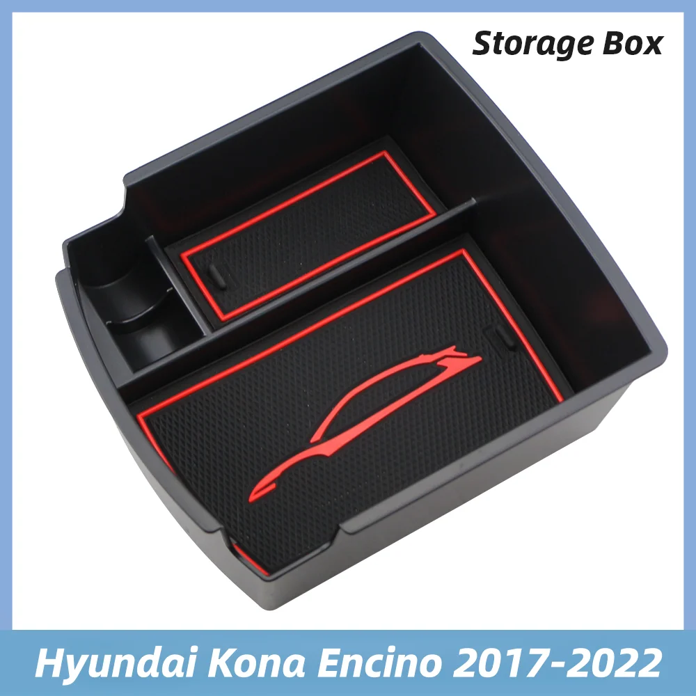 

For Hyundai Kona Encino 2017 2018 2019 2020 2021 2022 Car Center Console Armrest Storage Box Tray Container Organizer Accessory