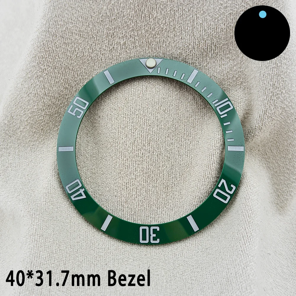 ForgeLink 40mm Lünetteneinlagen GMT Uhrenlünette 40mm * 31,7mm Keramik-Lünetteneinlage Passend für 42mm bis 44mm Taucheruhrengehäuse Uhrenring – Detail 1