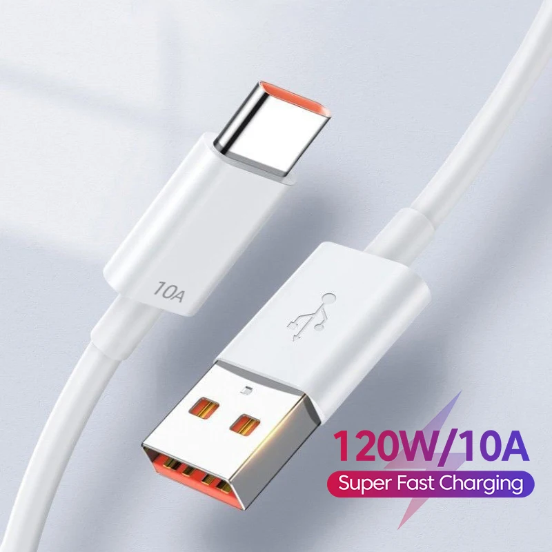 Kabel USB typu C 10 A do szybkiego ładowania danych do Huawei P40 P30 Mate 40 50 Xiaomi Samsung Oneplus POCO Kabel USB-C