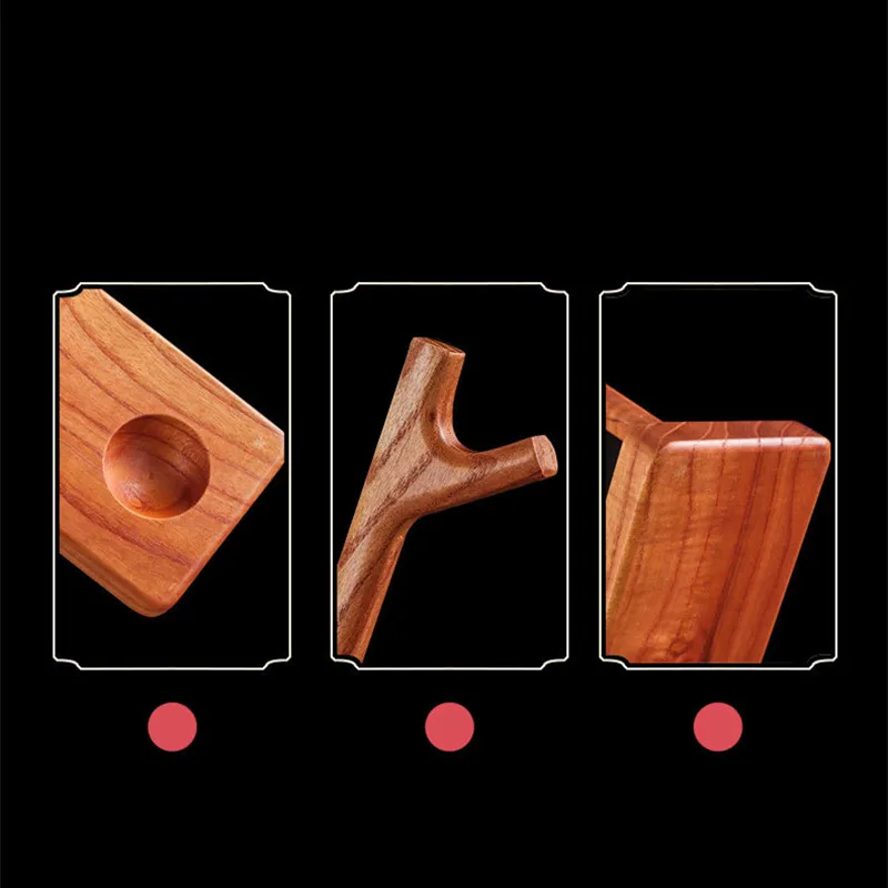 Solid Wood Vertical Type Holder, Long Handle Reading Pipe, Display Pipe, Tobacco Pipe, Display Stand, Smoking Accessories