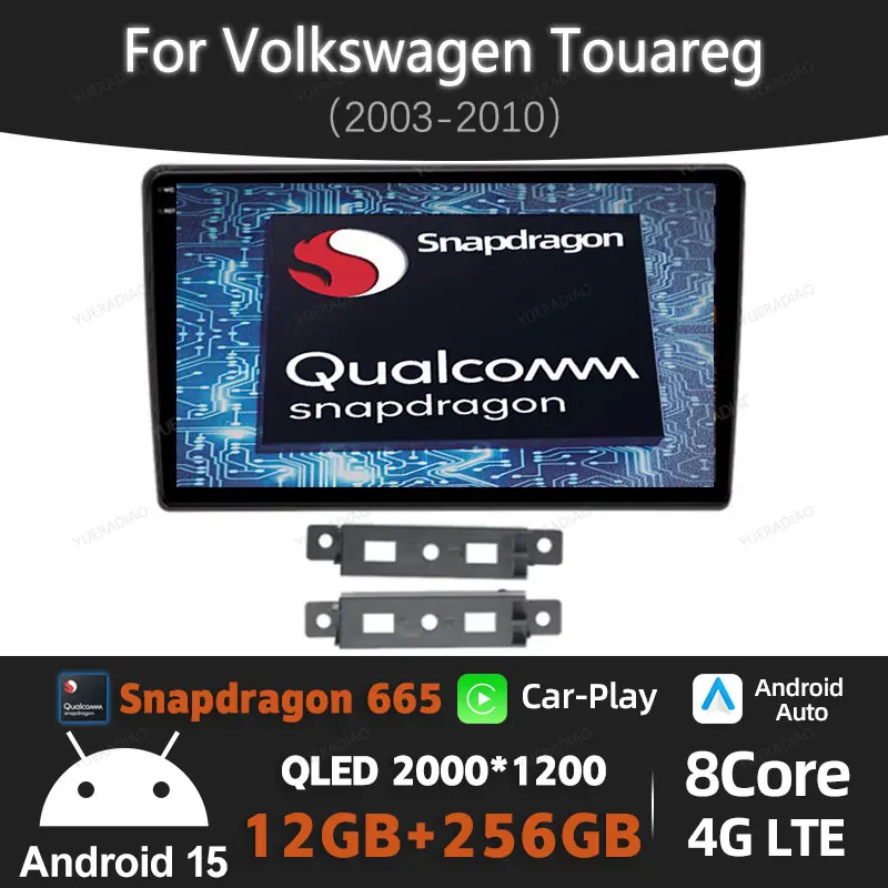 

Android 15 Car Radio For Volkswagen VW Touareg 2003 - 2010 Carplay Auto Multimedia Video Player NAVI GPS 4G WIFI 2K Screen QLED