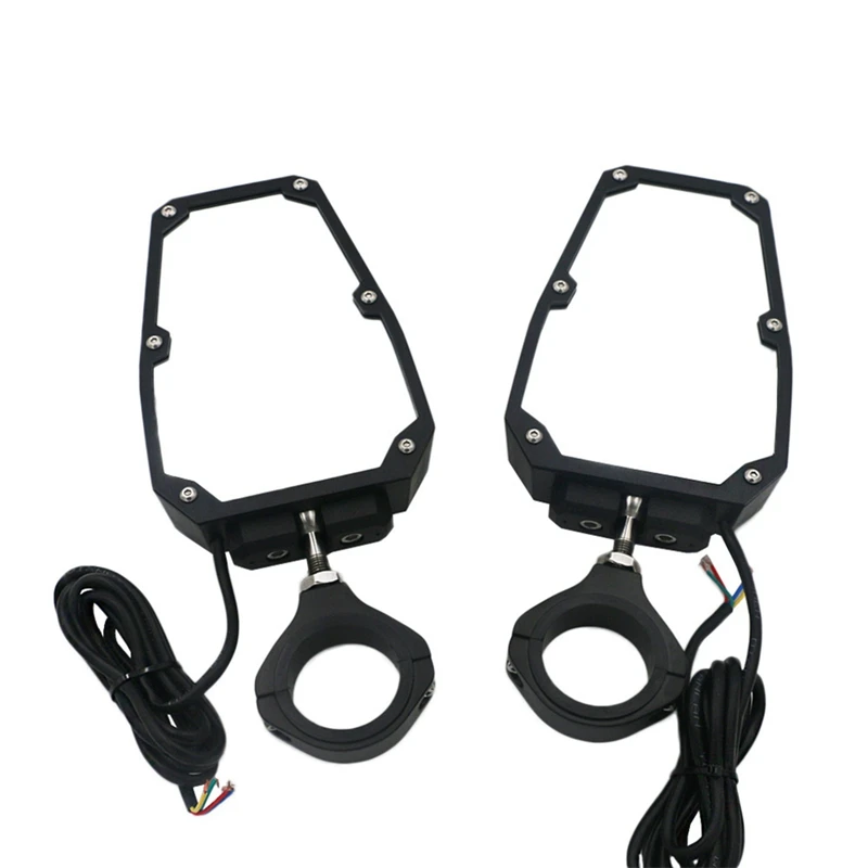 For UTV/ATV All-Terrain Beach Vehicles With Lighted Tri-Colour Rear Frame LED 1.75/2 Inch Rear View Mirror