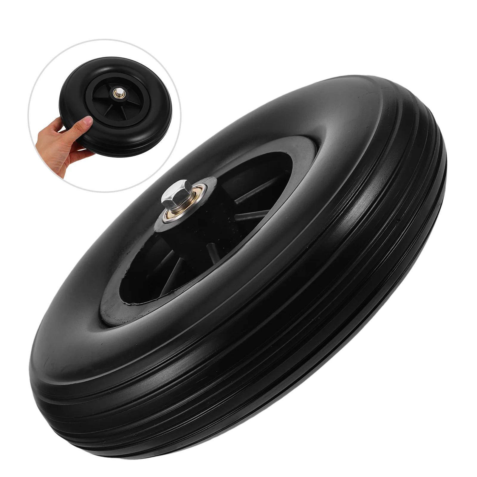 

Solid PU Wheelchair Front Wheels Durable Replacement Puncture Proof for Seniors Manual Electric Power Wheelchairs 8 Inch Anti