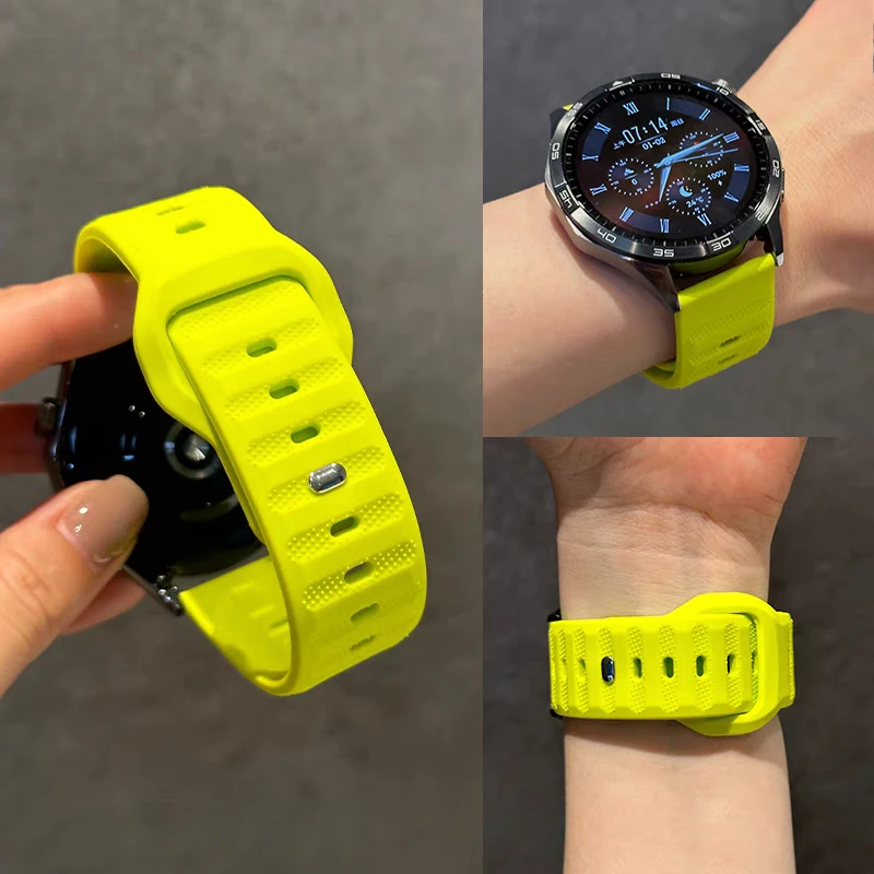 Cinturino in silicone da 22 mm per Huawei GT5 4 46mm cinturino da polso per Huawei Watch GT5 4Pro 46mm GT2e Amazfit GTR 4/GTS4 3 2 cinturino traspirante