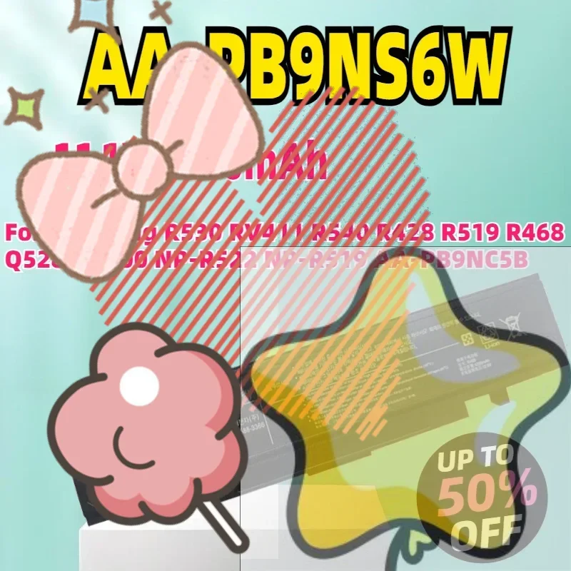

НОВЫЙ AA-PB9NS6W 4400 мАч Новый аккумулятор для ноутбука Samsung R530 RV411 R540 R428 R519 R468 Q528 NP300 NP-R522 NP-R519 AA-PB9NC5B