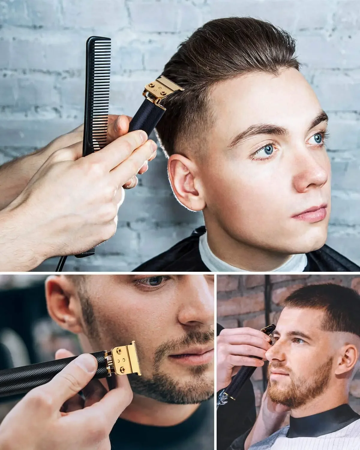 Kemei 1971 Wiederaufladbarer Friseur-Haarschneider für Männer, elektrische professionelle Bart-Haarschneidemaschine mit Kabel/schnurloser Haarschneidemaschine – Detail 5