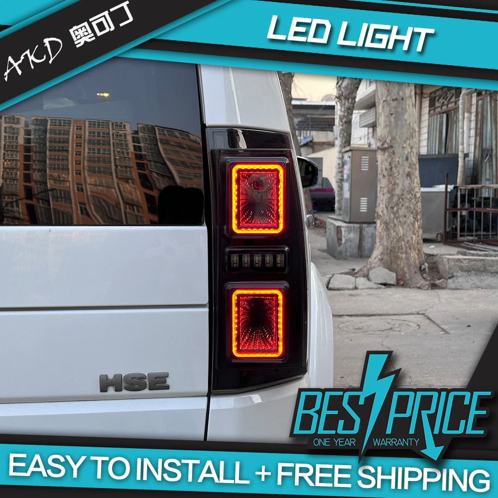 AKD Car Styling Tail Light for Discovery 4 LED Tail Light 2005-2016 Discovery 3 Rear Stop DRL Animation Brake Auto Accessories