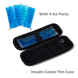 Insulin Cooler Bag Medicine Cooler Box With 4 Ice Packs Portable Insulin Cooling Bag Insulin Case Organizer