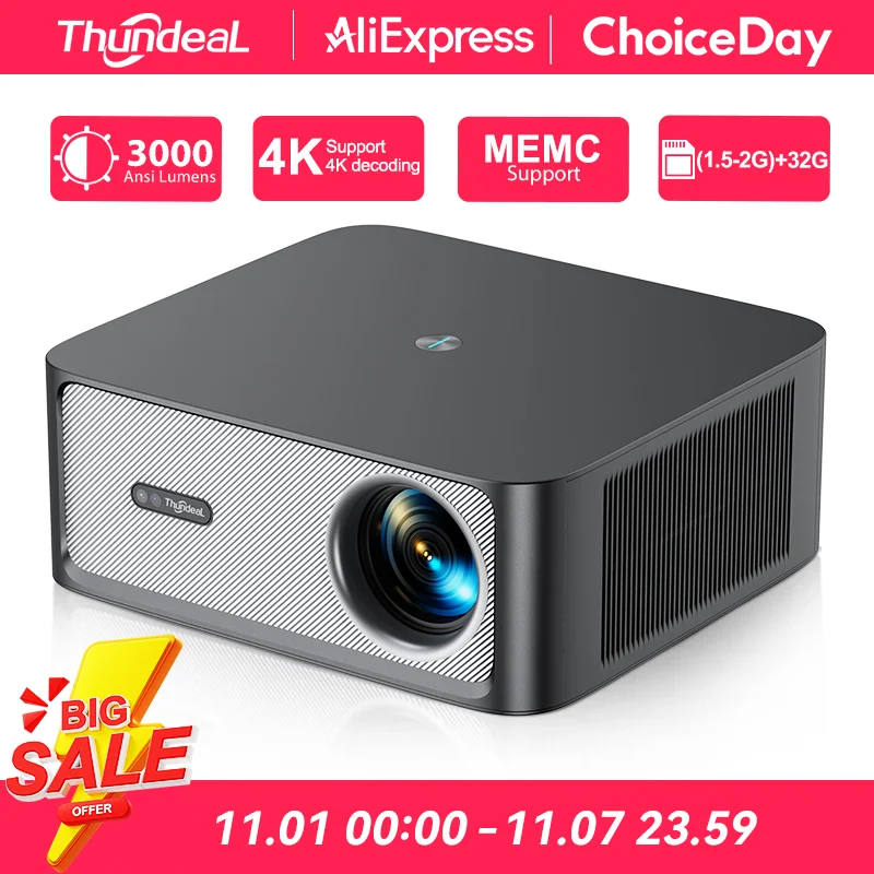 Портативный проектор ThundeaL TD98Pro 2K 4K Full HD Movie Gaming TD98 Pro 2G 32G Видео Домашний кинотеатр WiFi Android Проектор луча проектор 4к проектор проектор для дома проектор для фильмов портативный проектор теле