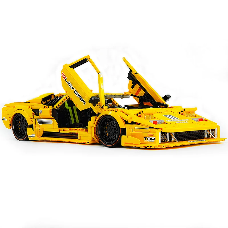 الكلاسيكية 1:8 GULY 10649 التقنية المخصصة الأصفر الرياضة مركبة LP5000 بنة الجمعية سباق لتقوم بها بنفسك لعبة هدية الكريسماس طفل