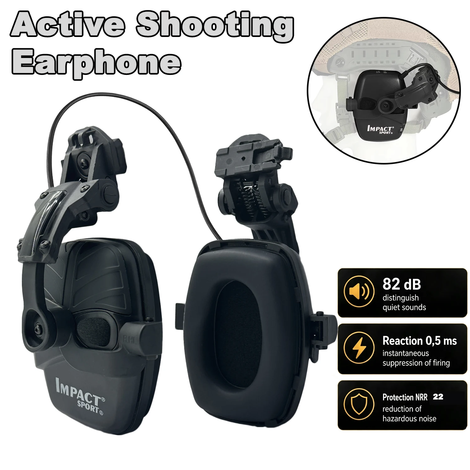 Active Shooting Earphone for Hunting Electronic Hearing Protection Ear Protect Active Noise Reduction Earmuff