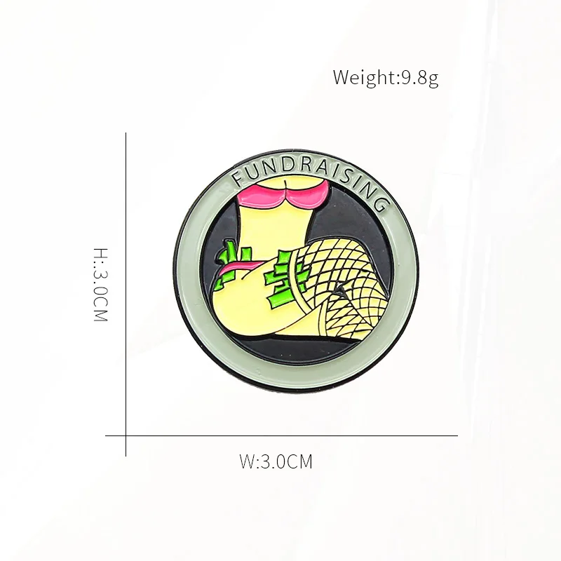 Bikini Woman Thigh Pines sexy Badge For Woman Charm Jewelry Gift Sexy Woman Round  Pin Enamel Pins FUNDRAISING Beautiful