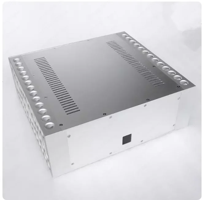 4315 Amplifier Chassis, BOLDER Style CNC All Aluminum HiFi AMP Enclosure, Rear Panel DIY Audio Amplifier Case