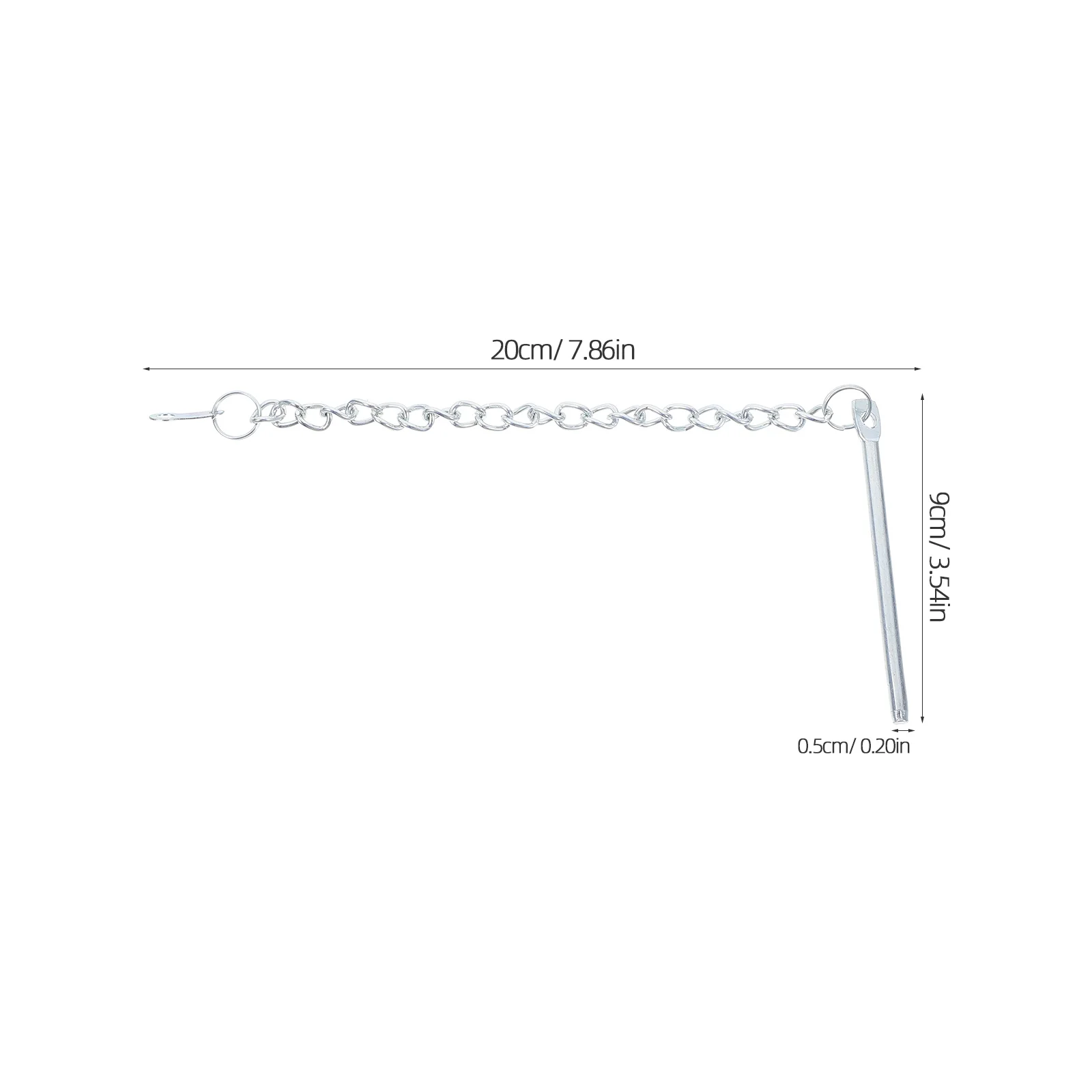 

2pcs Metal Patio Chain Replacement Durable Outdoor Accessories Easy Installation Versatile Use Garden Parasols Pin Chain